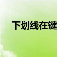 下划线在键盘上怎么打（下划线快捷键）