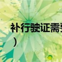 补行驶证需要什么?（补行驶证需要什么资料）