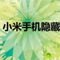 小米手机隐藏功能代码（小米手机隐藏功能）
