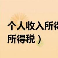 个人收入所得税专项附加扣除标准（个人收入所得税）