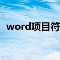 word项目符号大小调整（word项目符号）