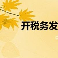 开税务发票流程（税务发票怎么开）