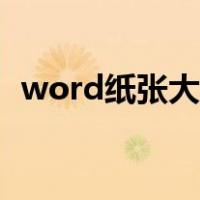 word纸张大小调整不了（word纸张大小）
