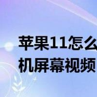 苹果11怎么录制手机屏幕视频（怎么录制手机屏幕视频）