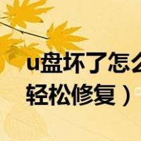 u盘坏了怎么处理（u盘坏了怎么办只需这样轻松修复）