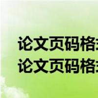 论文页码格式怎么设置成罗马字体不是l是i（论文页码格式）