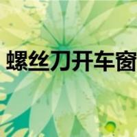 螺丝刀开车窗图解视频（螺丝刀开车窗图解）