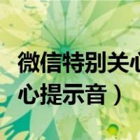 微信特别关心提示音是什么声音（微信特别关心提示音）