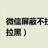 微信屏蔽不拉黑什么意思（微信屏蔽消息但不拉黑）