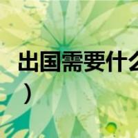 出国需要什么手续和证件（出国需要什么手续）