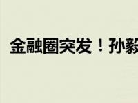 金融圈突发！孙毅坤，被查 这是什么情况？