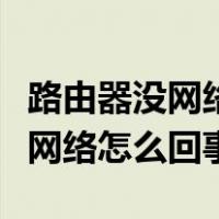 路由器没网络怎么回事但是闪绿灯（路由器没网络怎么回事）