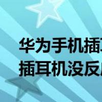 华为手机插耳机没反应 充电变慢（华为手机插耳机没反应）