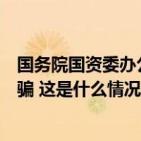 国务院国资委办公厅声明：有不法分子冒充领导干部实施诈骗 这是什么情况？