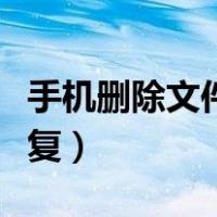 手机删除文件恢复软件破解（手机删除文件恢复）