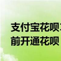 支付宝花呗17岁能提前开通吗（17岁怎么提前开通花呗）