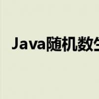 Java随机数生成器代码（java随机数生成）