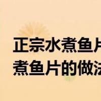 正宗水煮鱼片的做法和步骤视频窍门（正宗水煮鱼片的做法）