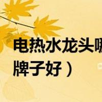 电热水龙头哪个牌子好知乎（电热水龙头哪个牌子好）