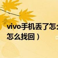 vivo手机丢了怎么找回来怎么定位手机位置（vivo手机丢了怎么找回）