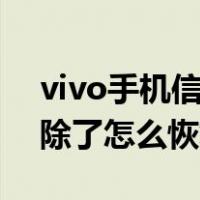 vivo手机信息删除了怎么恢复（手机信息删除了怎么恢复）