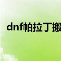 dnf帕拉丁搬砖装备110（dnf帕拉丁搬砖）