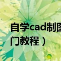 自学cad制图入门教程图解（自学cad制图入门教程）