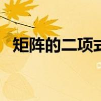 矩阵的二项式展开定理（二项式展开定理）
