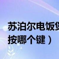 苏泊尔电饭煲炖排骨按哪个键（电饭煲炖排骨按哪个键）