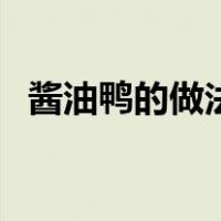 酱油鸭的做法和配方视频（酱油鸭的做法）