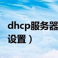 dhcp服务器怎么设置最快（dhcp服务器怎么设置）