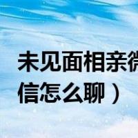 未见面相亲微信怎么聊天拒绝（未见面相亲微信怎么聊）