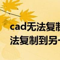 cad无法复制到另一张图是什么原因（cad无法复制到另一张图）