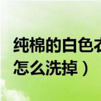 纯棉的白色衣服染色了怎么洗掉（衣服染色了怎么洗掉）