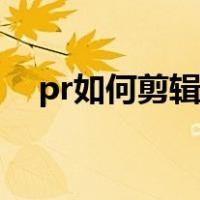 pr如何剪辑视频教程（pr如何剪辑视频）