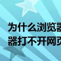 为什么浏览器打不开网页怎么办（为什么浏览器打不开网页）