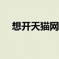 想开天猫网店怎么开（怎么开天猫网店）