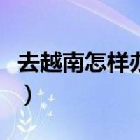 去越南怎样办签证多少钱（去越南怎样办签证）