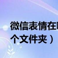 微信表情在哪个文件夹2023（微信表情在哪个文件夹）