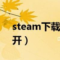steam下载打不开怎么办（steam下载打不开）