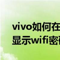 vivo如何在设置中显示wifi密码（vivo怎么显示wifi密码）