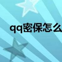 qq密保怎么设置人脸（qq密保怎么设置）
