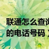 联通怎么查询自己的电话号码（怎么查询自己的电话号码）