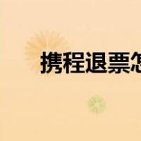 携程退票怎么退票（携程退票怎么退）