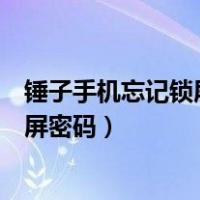 锤子手机忘记锁屏密码怎么恢复出厂设置（锤子手机忘记锁屏密码）