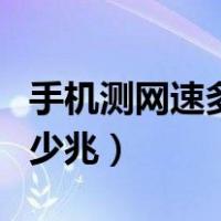 手机测网速多少兆的软件（手机怎么测网速多少兆）