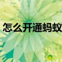 怎么开通蚂蚁借呗步骤（如何开通蚂蚁借呗）