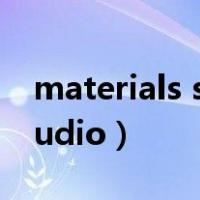 materials studio工具栏复原（material studio）