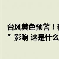 台风黄色预警！我国东部和南部海域将受“苏拉”和“海葵”影响 这是什么情况？