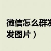微信怎么群发图片给好友不建群（微信怎么群发图片）